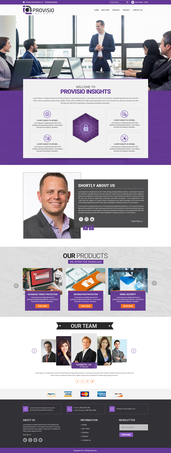 Web Design by Dream Logo Design for Provisio Insights, LLC. | Design #20531309