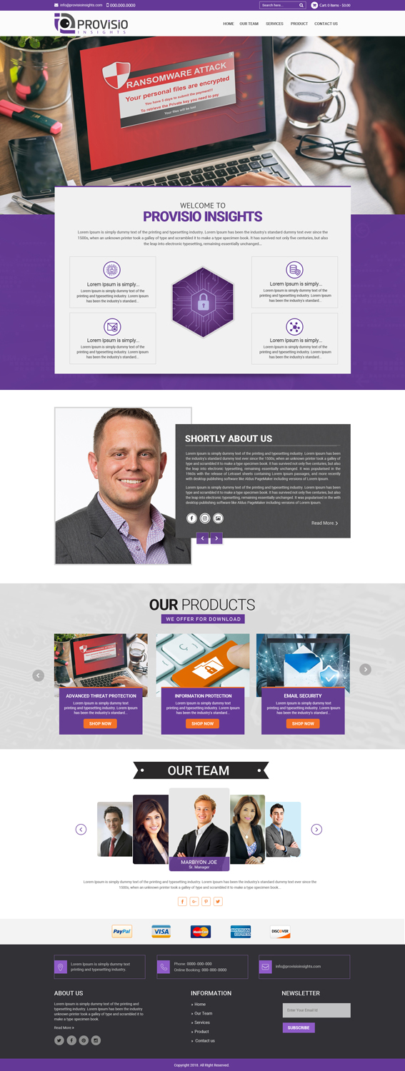 Web Design by Dream Logo Design for Provisio Insights, LLC. | Design #20531311