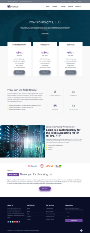 Web-Design von abhishukla1987 für Provisio Insights, LLC. | Design #20519811