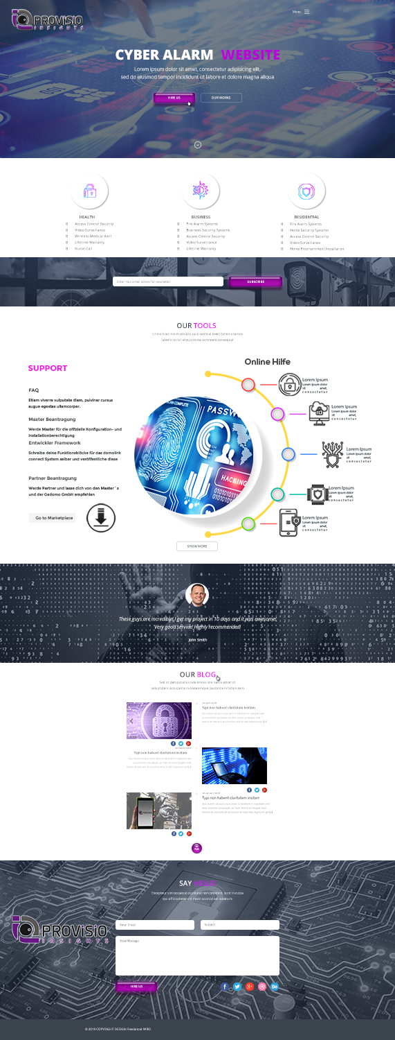 Web Design by Grebowiec Peter for Provisio Insights, LLC. | Design #20503302