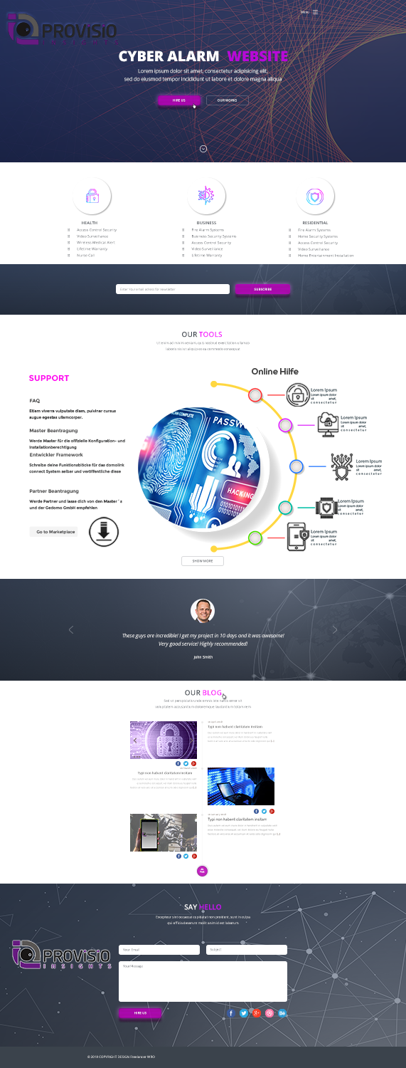 Web Design by Grebowiec Peter for Provisio Insights, LLC. | Design #20508283