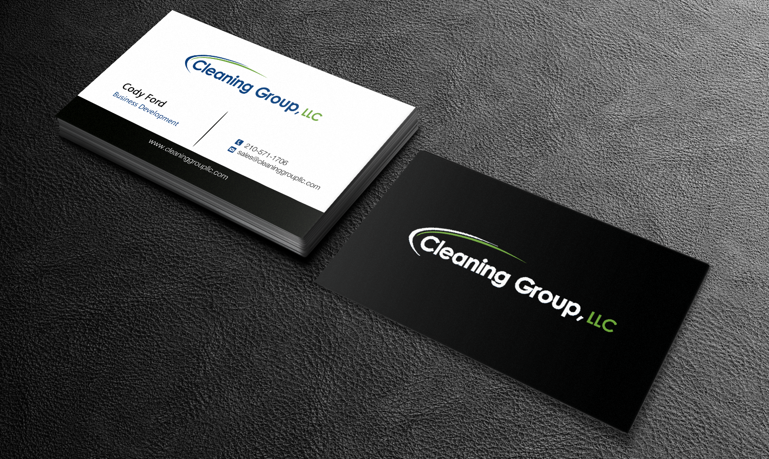 serious modern janitorial service business card design for a janitorial business cards