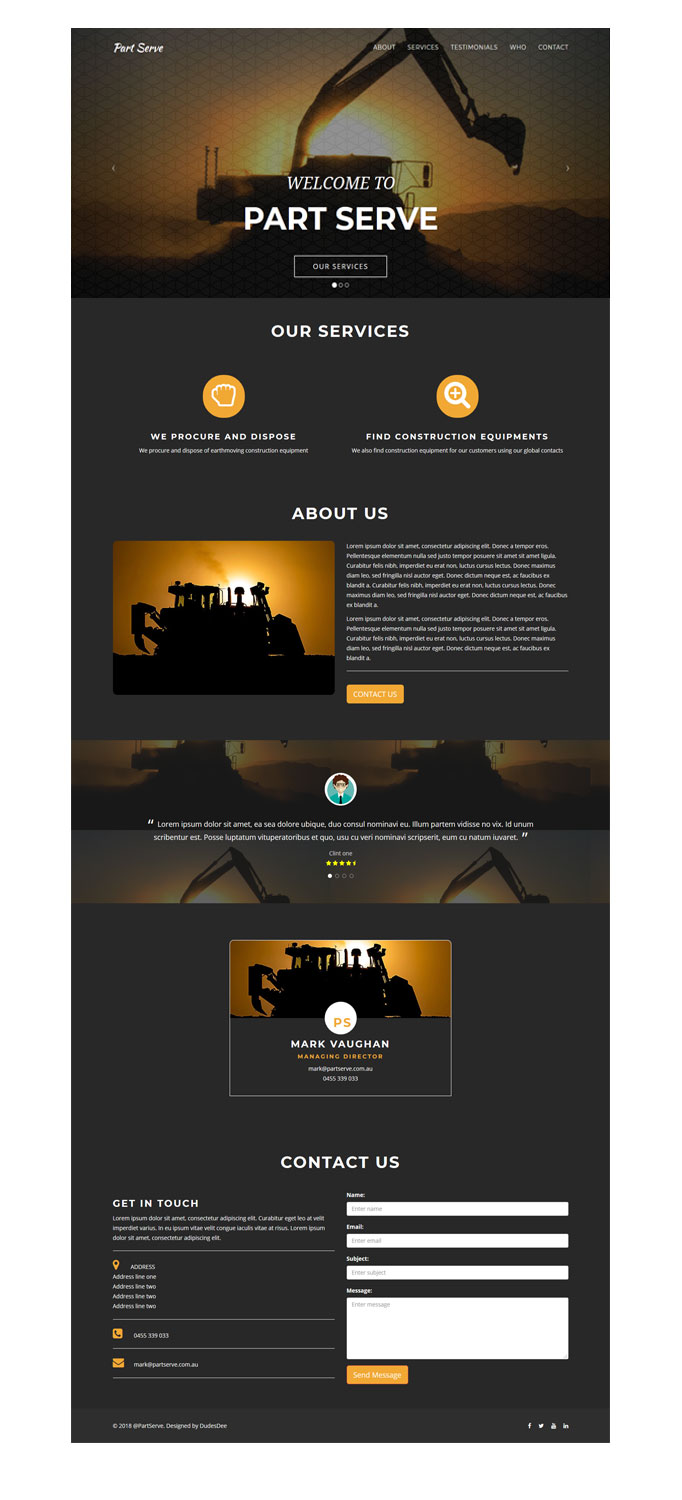 Web Design by madD for Part Serve Pty Ltd | Design #20512324