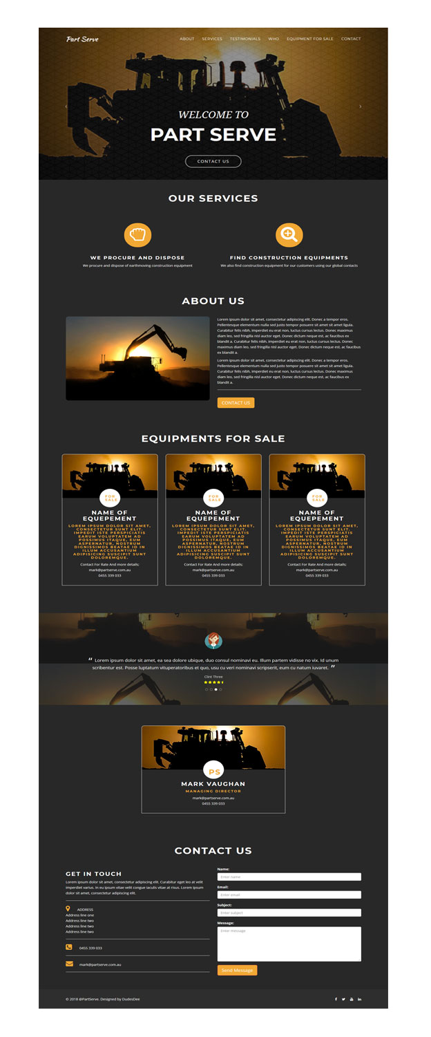 Web Design by madD for Part Serve Pty Ltd | Design: #20515492