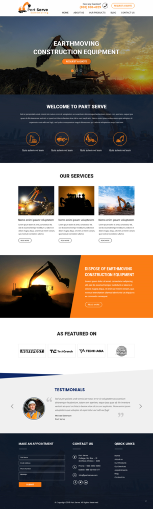 Web Design by pb for Part Serve Pty Ltd | Design: #20513746