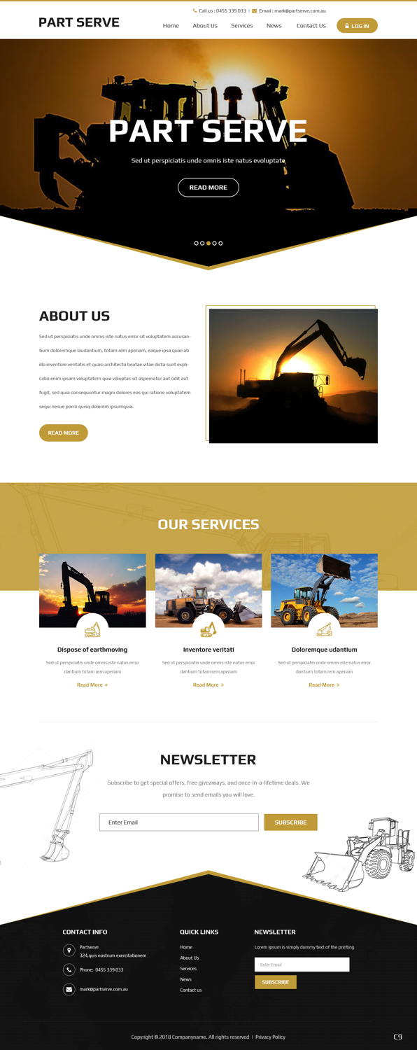Web Design by pb for Part Serve Pty Ltd | Design #20513749