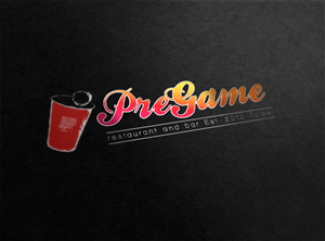 Pregame tagline: restaurant and bar Est. 2012 Taipei | Logo Design by Graphicsbox