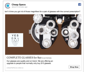 Advertisement Design by Simon Hon for Millennium Optical | Design #20555032