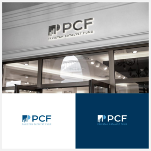 3 designs. (1) Text ‘PCF’ with a logo depicting growth / expansion / increase (2) Text ‘Pakistan Catalyst Fund’ with a logo same as 1. (3) The PCF text and logo with Pakistan Catalyst Fund written in full next to it. | Logo Design by madeli