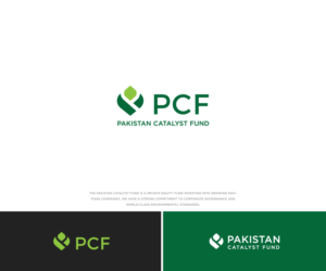 3 designs. (1) Text ‘PCF’ with a logo depicting growth / expansion / increase (2) Text ‘Pakistan Catalyst Fund’ with a logo same as 1. (3) The PCF text and logo with Pakistan Catalyst Fund written in full next to it. | Logo Design by Kejo87