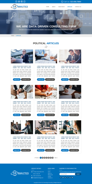TLE Analytics, a data driven political consulting firm, Website | Web-Design von Sbss