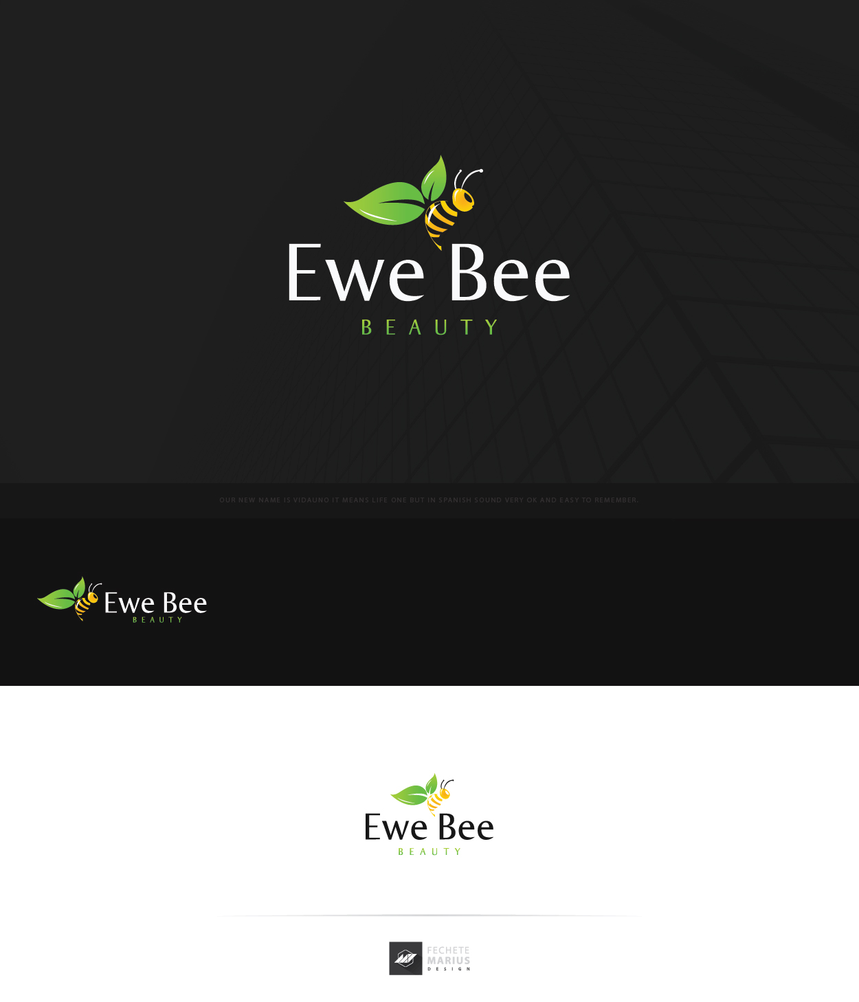 Logo Design by Marius Fechete for Ewe Bee Beauty | Design #20535608
