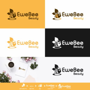 Logo Design by zatsukiki for Ewe Bee Beauty | Design #20518609