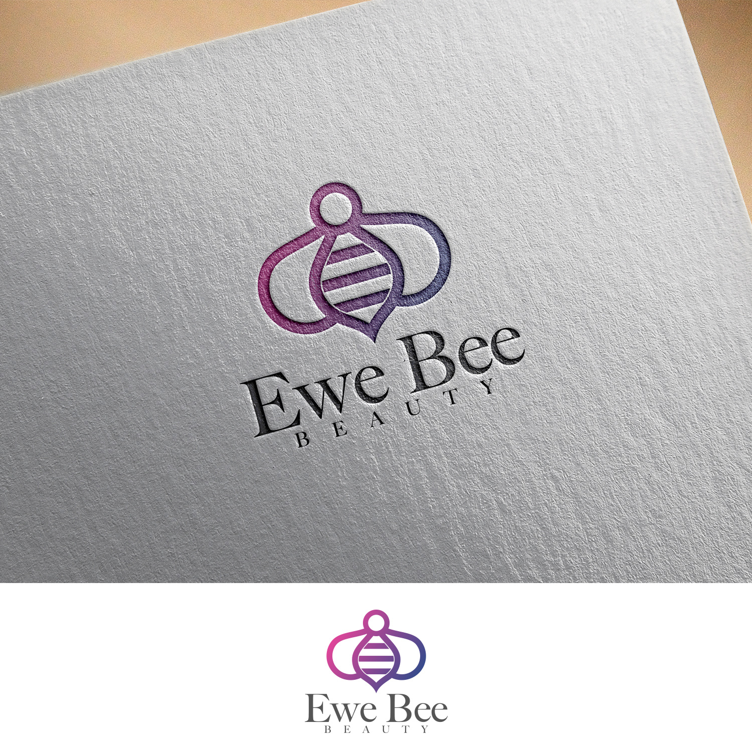 Logo Design by DesignDUO for Ewe Bee Beauty | Design #20528438