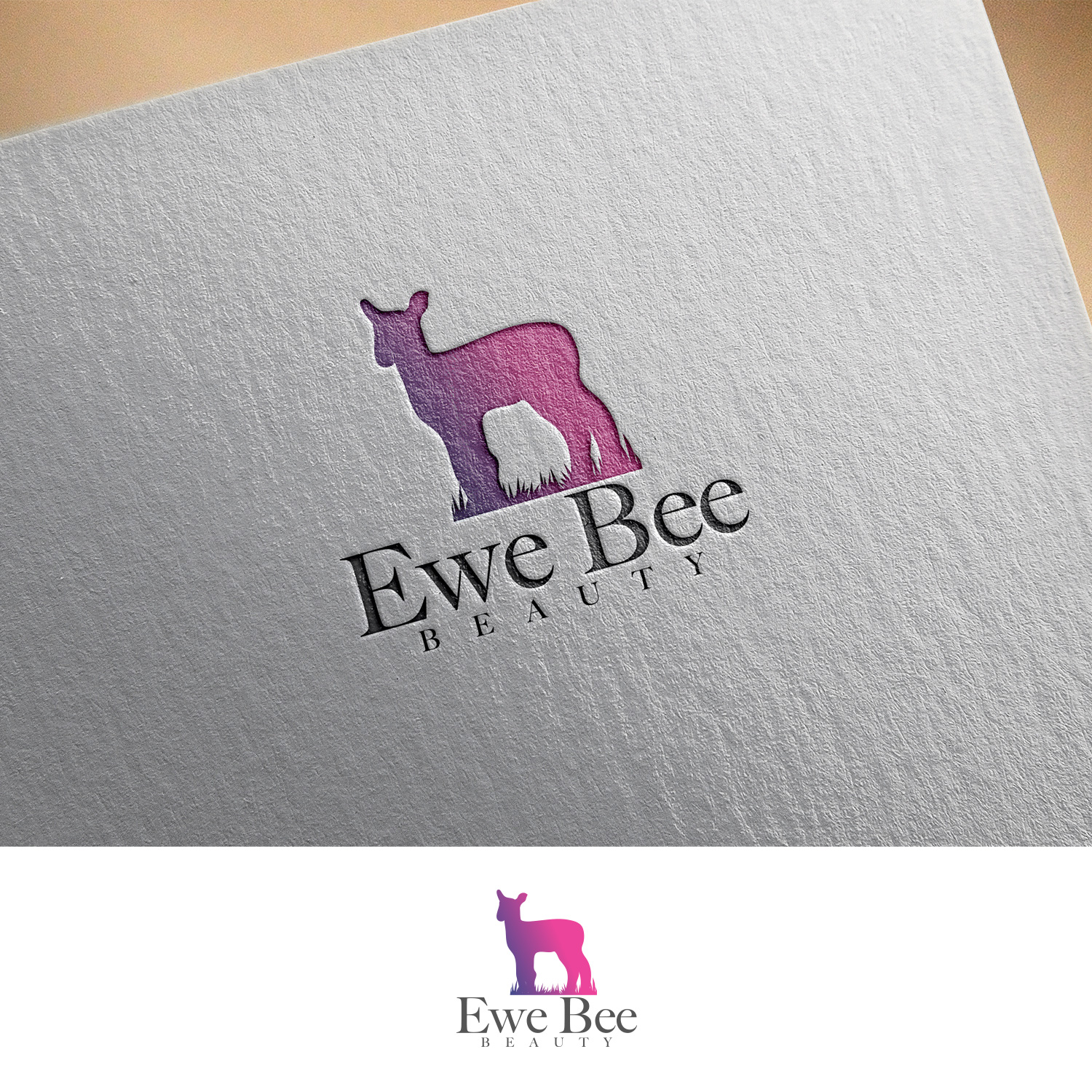 Logo Design by DesignDUO for Ewe Bee Beauty | Design #20528439