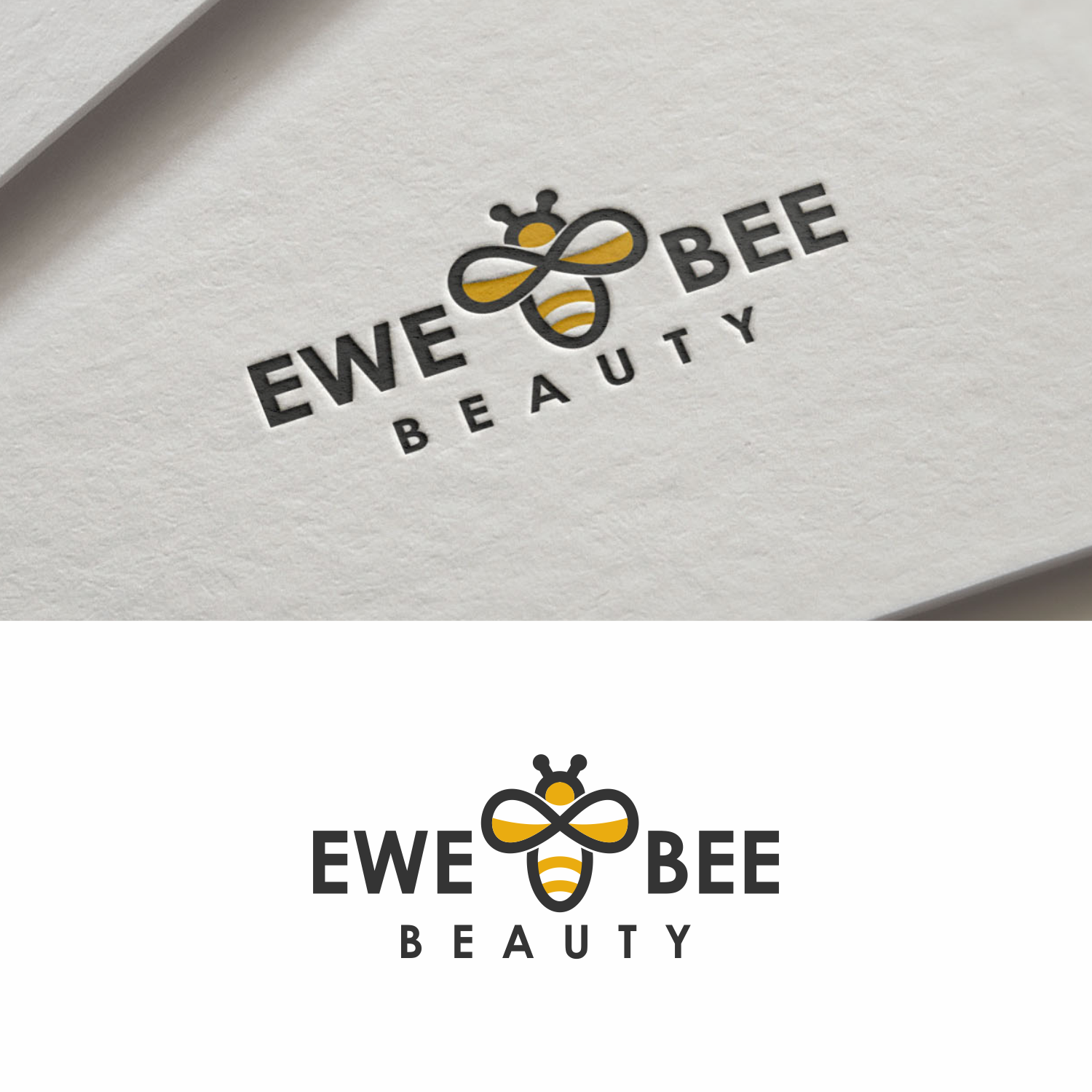 Logo Design by saher khan 2 for Ewe Bee Beauty | Design #20525157