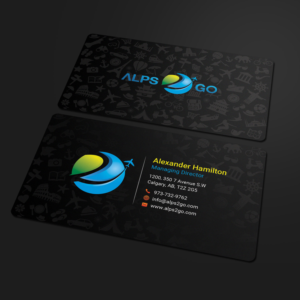 Alps2Go LOGO + Business Card design for a Ski Tour agency | Diseño de Tarjeta de Presentación por Sandaruwan