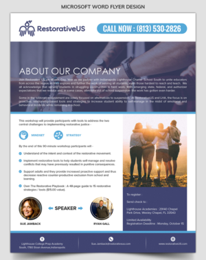Restorative US Workshop Flyers | Design de Flyer par SAI DESIGNS