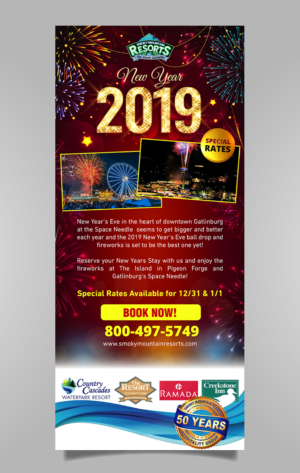 New Years In The Smokies - New Years Eve Email Blast | Design de Marketing Électronique par Pinky 