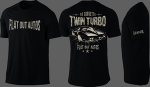 Flat Out Autos '63 Split-Window Twin-Turbo Covette | T-Shirt-Design von BABLEO