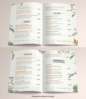 Prepared Meal Company Needs Menu Design | Graphic Design by Nuepine Designs