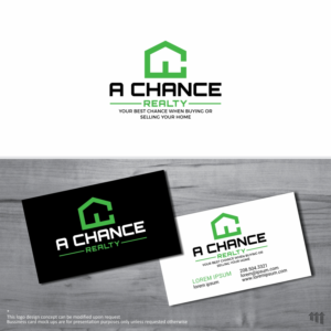 “A Chance Realty” with the tag line “Your best Chance when buying or selling your home” | Logo Design by MBARO