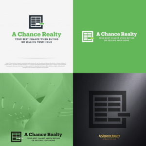 “A Chance Realty” with the tag line “Your best Chance when buying or selling your home” | Logo Design by z a n a