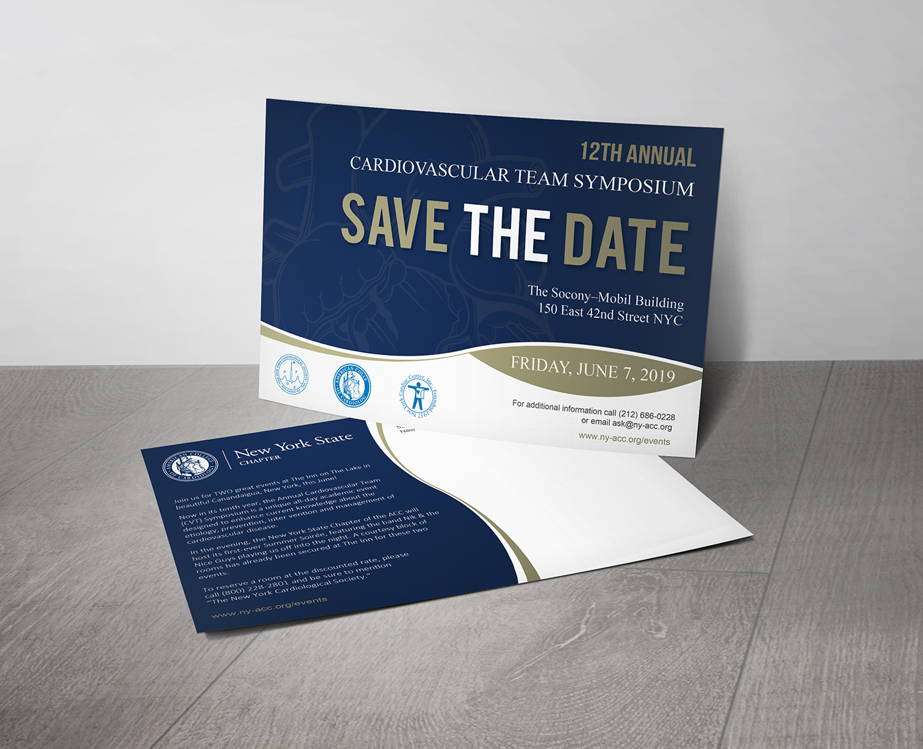 Postcard Design by alex989 for The New York Cardiological Society, Inc. | Design #20560439