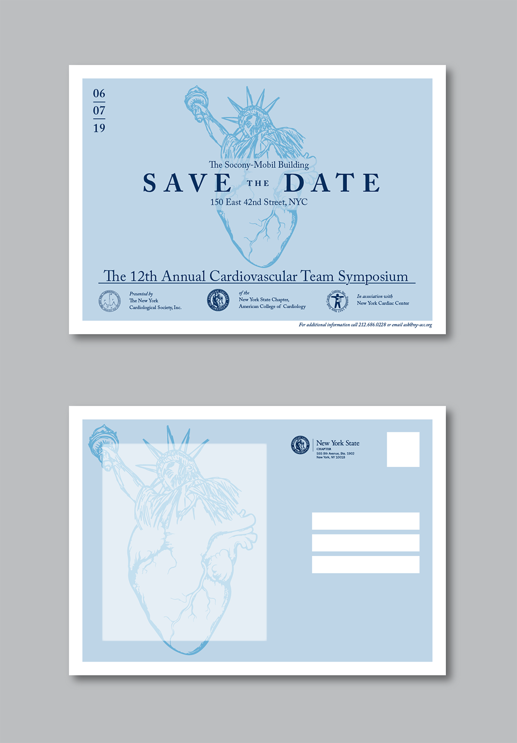 Postcard Design by Alexandar for The New York Cardiological Society, Inc. | Design #20560669