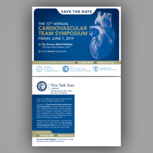 Design de Carte Postale par Mariyam Khan pour The New York Cardiological Society, Inc. | Design : #20532686
