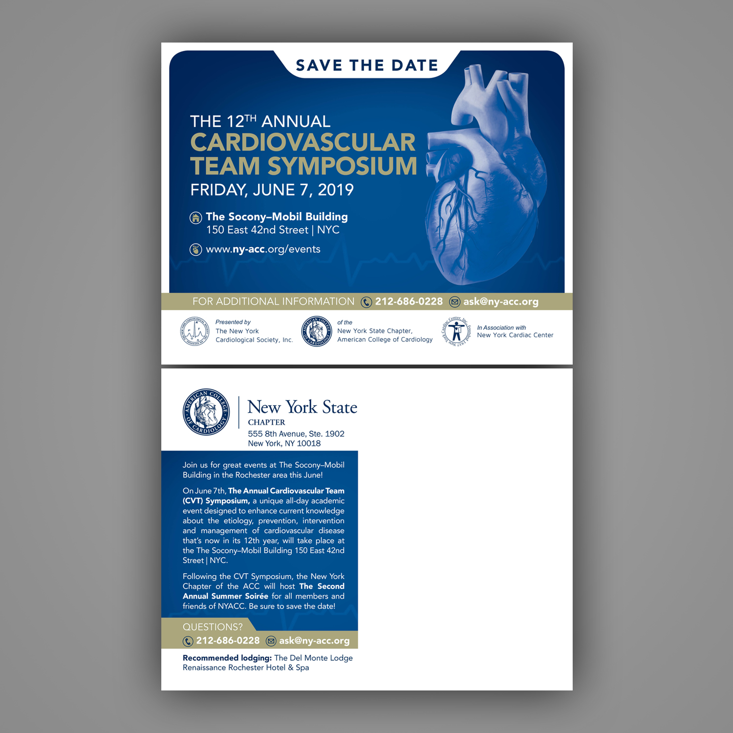 Postcard Design by Mariyam Khan for The New York Cardiological Society, Inc. | Design #20667097