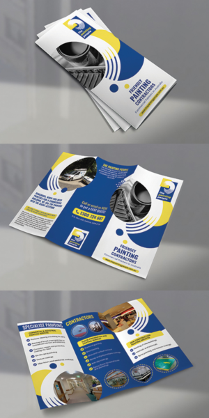 Painting services company needs a DL brochure about their services | Flyer Design by BLUE WINGS