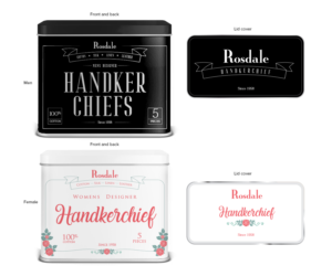 Rosdale belly band - cardboard to wrap around a plain tin for Gift | Etikett-Design von JBDesign