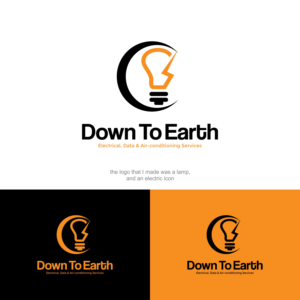 Down To Earth - Electrical, Data & Air-conditioning Services | Logo Design by zatsukiki