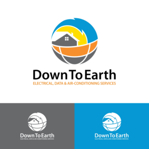 Down To Earth - Electrical, Data & Air-conditioning Services | Logo Design by DesignLima