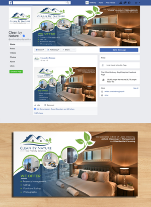 Facebook Design by ecorokerz for Clean By Nature | Design: #20555700