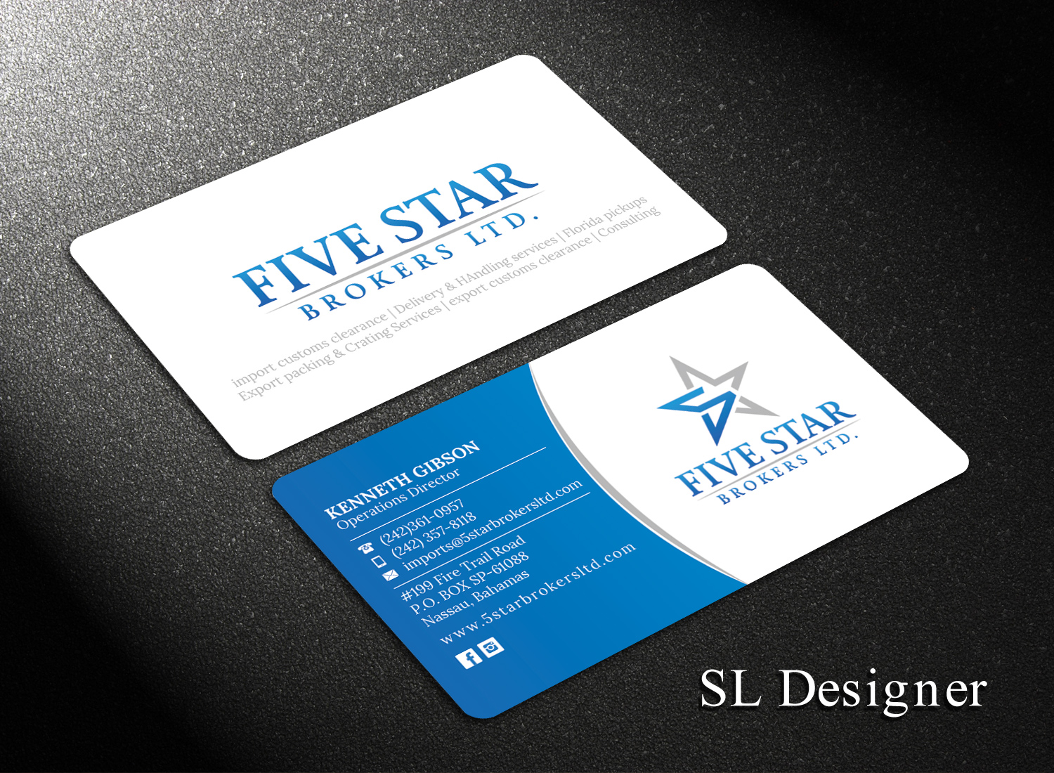 Visitenkarten-Design von SL Designer für Design Services Ltd. | Design #20566929