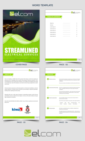 Electrician buisness needs a word template | Word Template Design by SAI DESIGNS