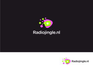 Radiojingle.nl  (The name in Black color/ logo in the green and purple color) | Logo Design by Atvento Graphics
