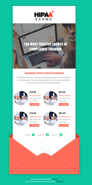 Newsletter Design by Best Design Hub for HIPAA Exams | Design: #20573913