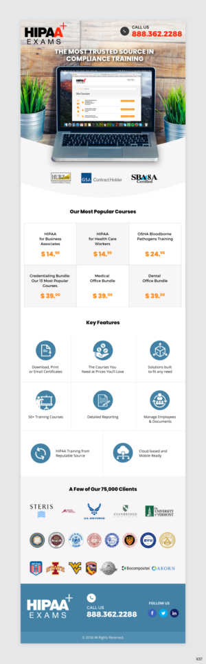 Newsletter Design by pb for HIPAA Exams | Design: #20576637