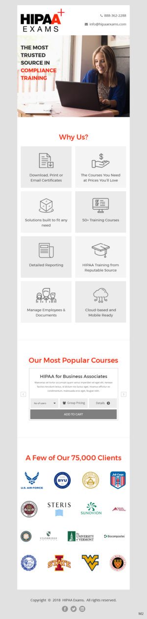 Newsletter Design by pb for HIPAA Exams | Design: #20576640