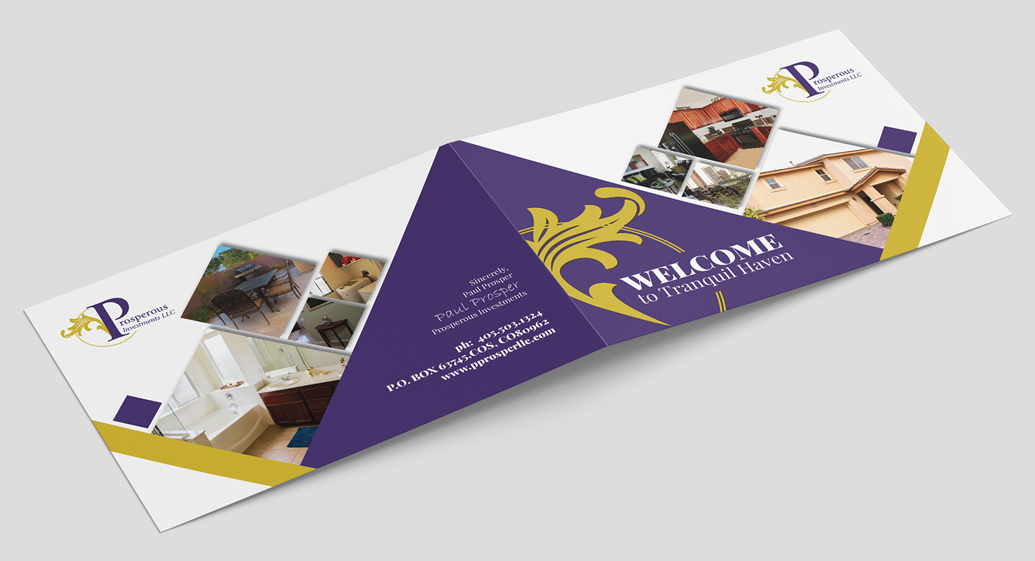 Brochure Design by Deziners Zone for Prosperous Investments, LLC | Design #20568686