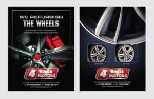 Flyer Design by decorusads for 4 Rings Motors | Design #20643551