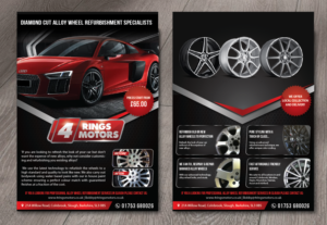 Flyer Design by alex989 for 4 Rings Motors | Design: #21074751