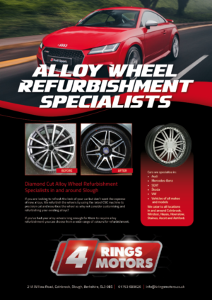 Flyer Design by Kelalo for 4 Rings Motors | Design #20674669
