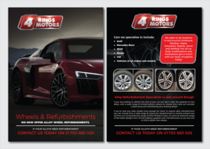 Flyer Design by Deziners Zone for 4 Rings Motors | Design: #20577247