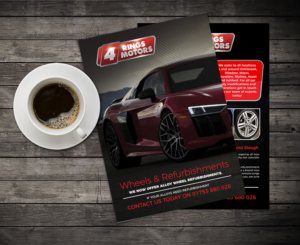 Flyer Design by Deziners Zone for 4 Rings Motors | Design: #20577248