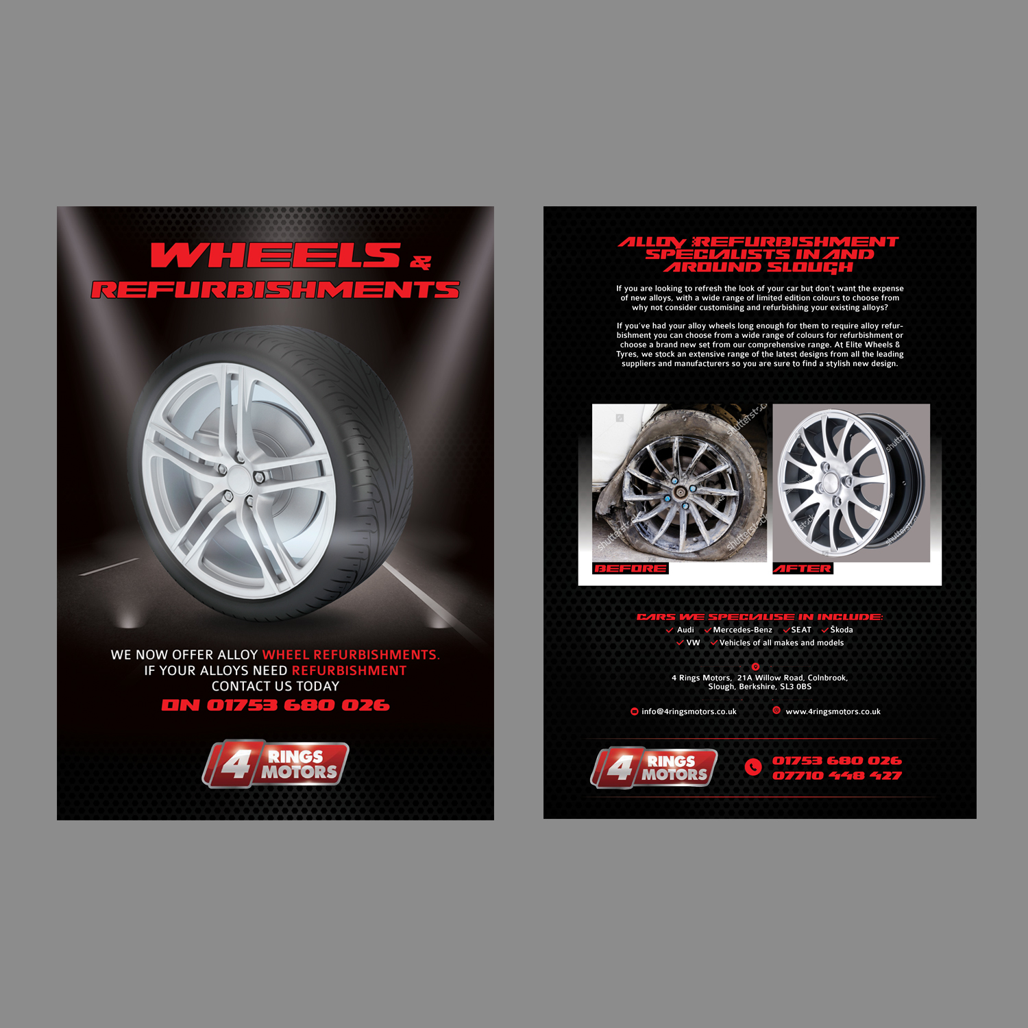 Flyer Design by sriguru.srinu for 4 Rings Motors | Design #20674598