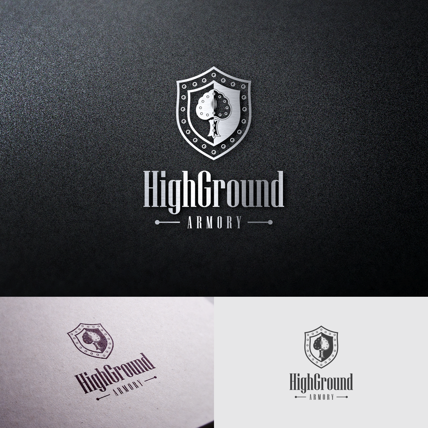 Logo Design by Paperfox Designs for HighGround Armory | Design #20572935